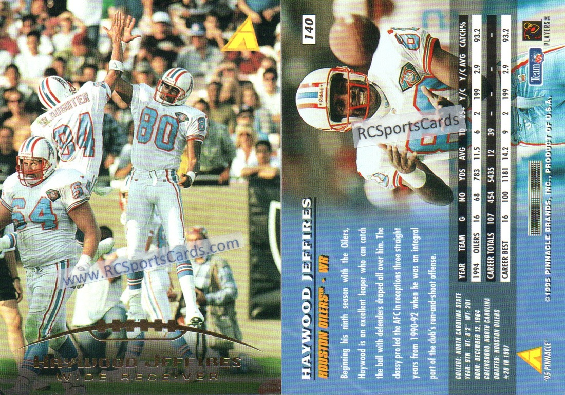 1996 Playoff Illusions XXXI #54 STEVE MCNAIR Die-Cut Houston Oilers  Football : Everything Else 